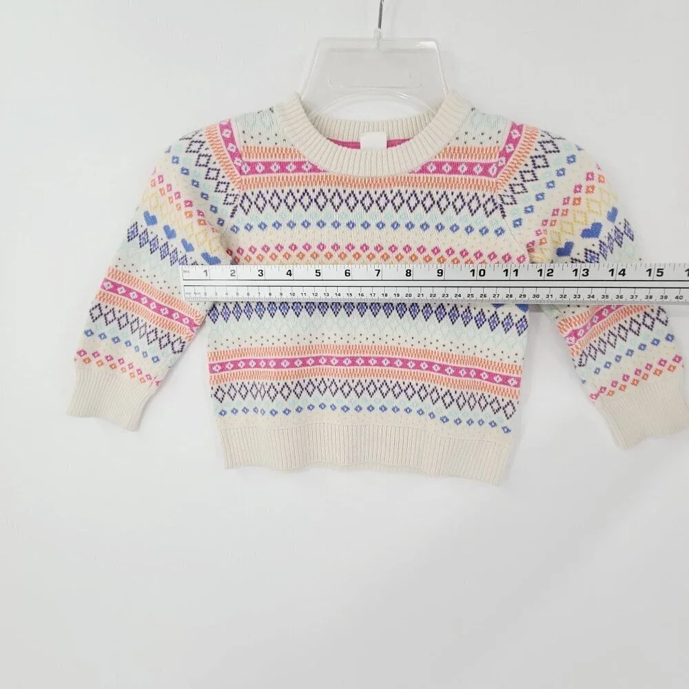 Baby Gap Kids Rainbow Stripe Fair Isle Pullover Sweater Multi Color Size 3 Years